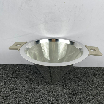 Filtru conic din oțel inoxidabil 304, plasă ultrafină cu trei straturi, pâlnie cu plasă dublă pentru ceai, filtrare lichior și vin