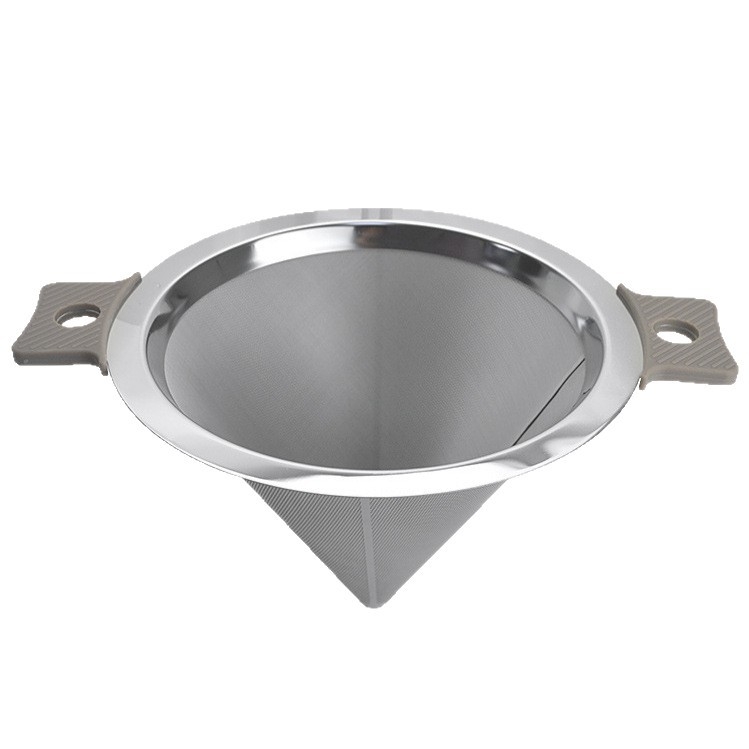 Filtru conic din oțel inoxidabil 304, plasă ultrafină cu trei straturi, pâlnie cu plasă dublă pentru ceai, filtrare lichior și vin