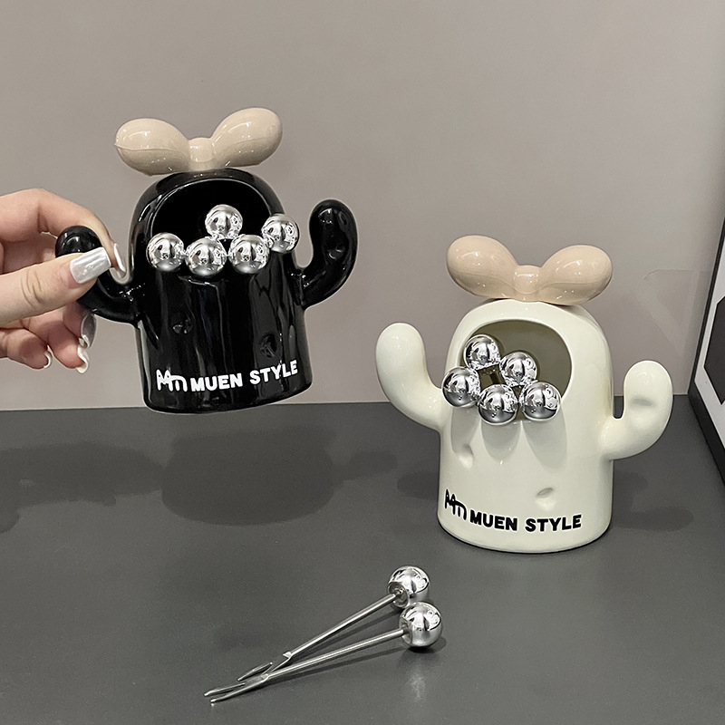 Set de furculițe pentru fructe cu design cactus – decor de lux pentru casă, furculițe din oțel inoxidabil, cadou