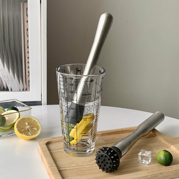 Zdrobitor din oțel inoxidabil pentru cocktailuri, fructe și lămâie, bețișor pentru zdrobirea gheții pentru magazine de ceai cu lapte