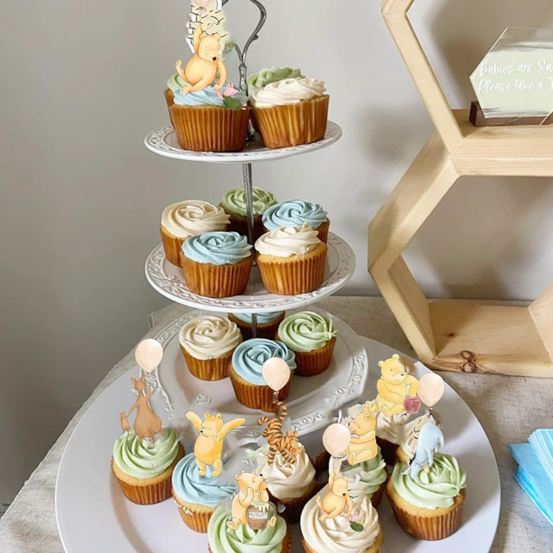 Topper de tort desen animat clasic, decor pentru tort cu miere pentru petrecere