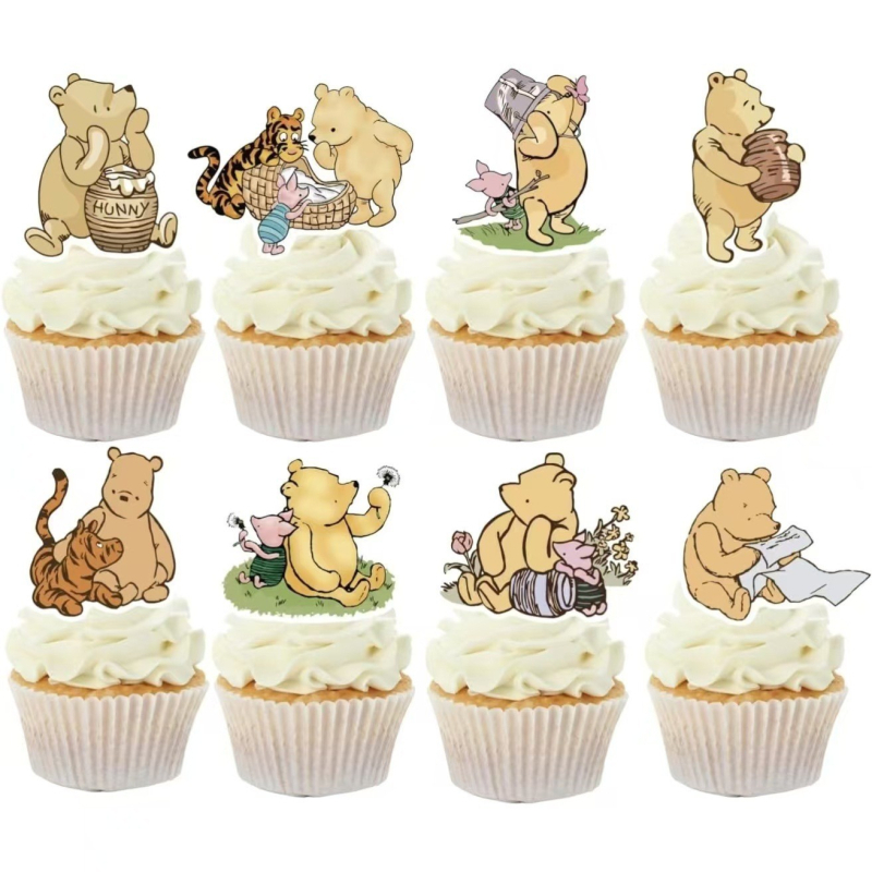 Topper de tort desen animat clasic, decor pentru tort cu miere pentru petrecere
