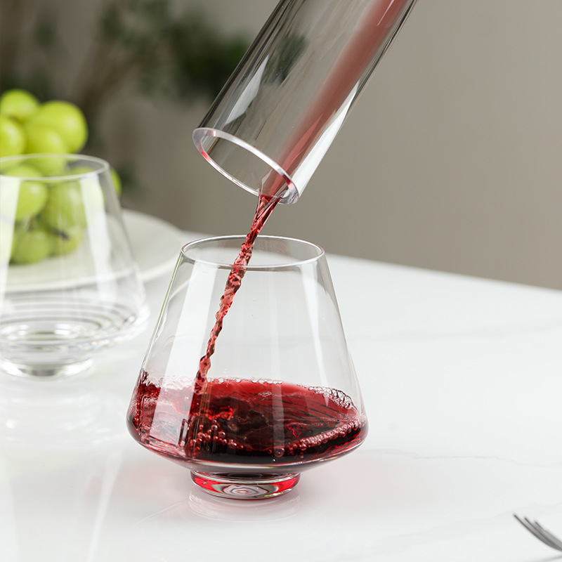Set de decantator din sticlă cristală, cu un decantor și două pahare