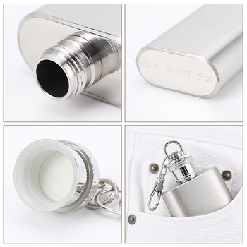 Flacon din oțel inoxidabil, mini, 1 oz, portabil, pentru exterior, stil retro