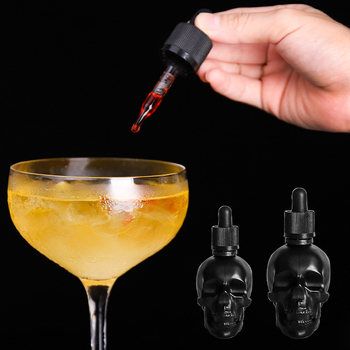 Sticluță din sticlă cu pipetă, design craniu, pentru cocktailuri cu absint și lichioruri medicamentoase
