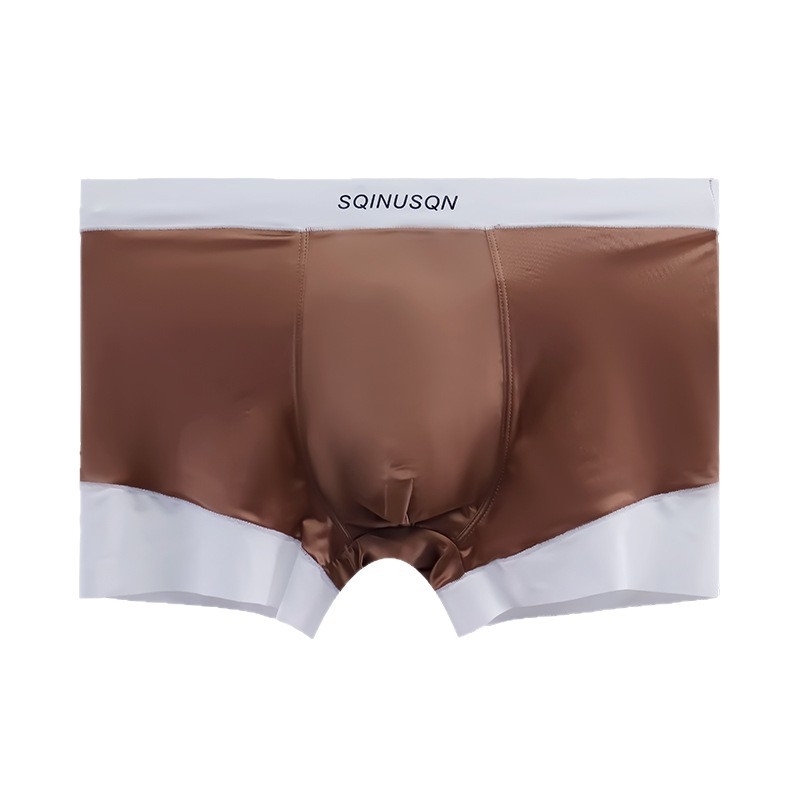 Sqinusqn/Lion Chinno muške bokserice od satena, prozračne Ice Silk, ljetni komad