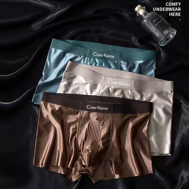 Future Family Muške boxerice od satenskog Ice Silk materijala, lagane i mekane, srednjeg struka, jednobojne