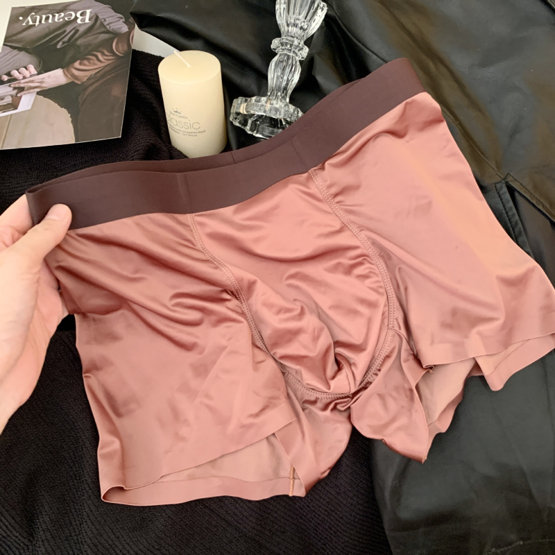 Antibakterijske muške bokserice s osjećajem satena, ice silk, brzo se suše, prozračnost, srednji pojas