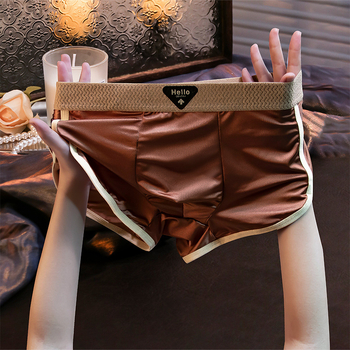 Ljetne satenske led-silk muške boxerice, luksuzne, antibakterijske, lagane i prozračne