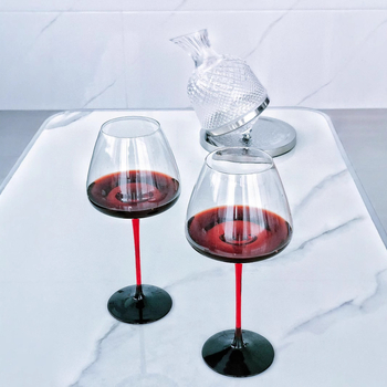 Set de pahare din cristal pentru vin roșu cu decantator