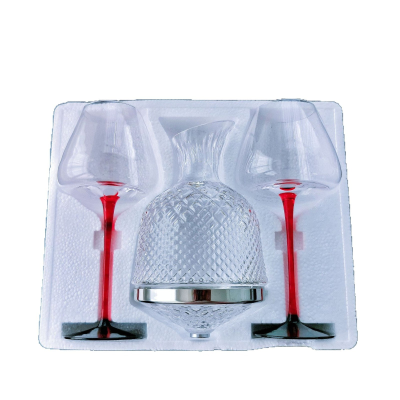 Set de pahare din cristal pentru vin roșu cu decantator