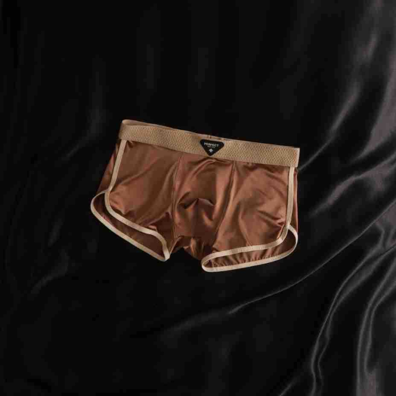 Ljetne muške bokserice od ice silk, luksuzan satenski materijal, ultra tanke i prozračne, osjećaj golog tijela, boxer briefs, velikih veličina