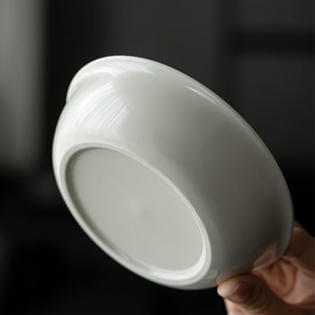 Tavă mare de ceai din ceramică, cu suport pentru ceainic, capac și bol, covoraș de uscare și farfurie pentru fructe