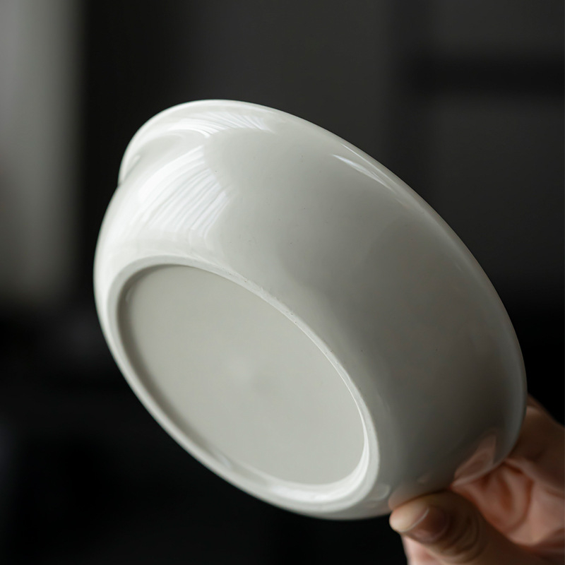 Tavă mare de ceai din ceramică, cu suport pentru ceainic, capac și bol, covoraș de uscare și farfurie pentru fructe