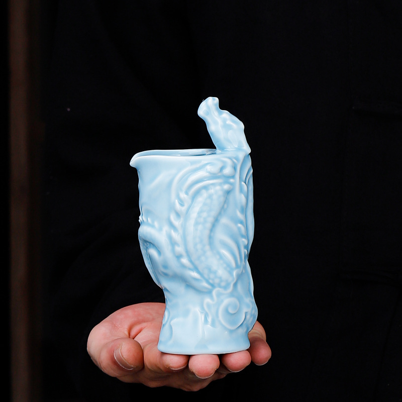 Set ceramic pentru unelte de vin, 8 piese, cutie cadou elegantă din porțelan, pahare de vin și dispozitiv de turnare