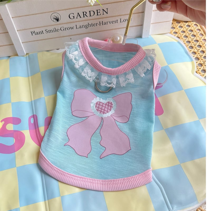 Mekana proljetno-ljetna vesta za male i srednje pse, inspirirana japanskim i korejskim stilom; udobna za štenad i pasmine poput toy poodle i bichon frisé.