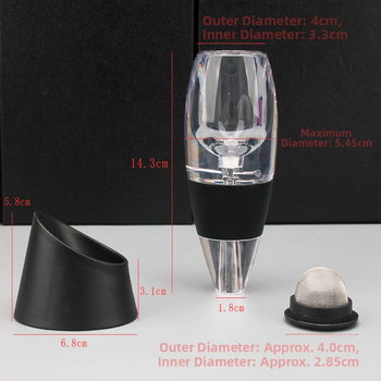 Decantor negru pentru vin roșu, aerare rapidă, pentru uz casnic, design minimalist