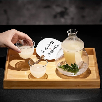 Încălzitor de băuturi în stil național, cristal fără plumb, recipient elegant pentru sake, 101–200 ml