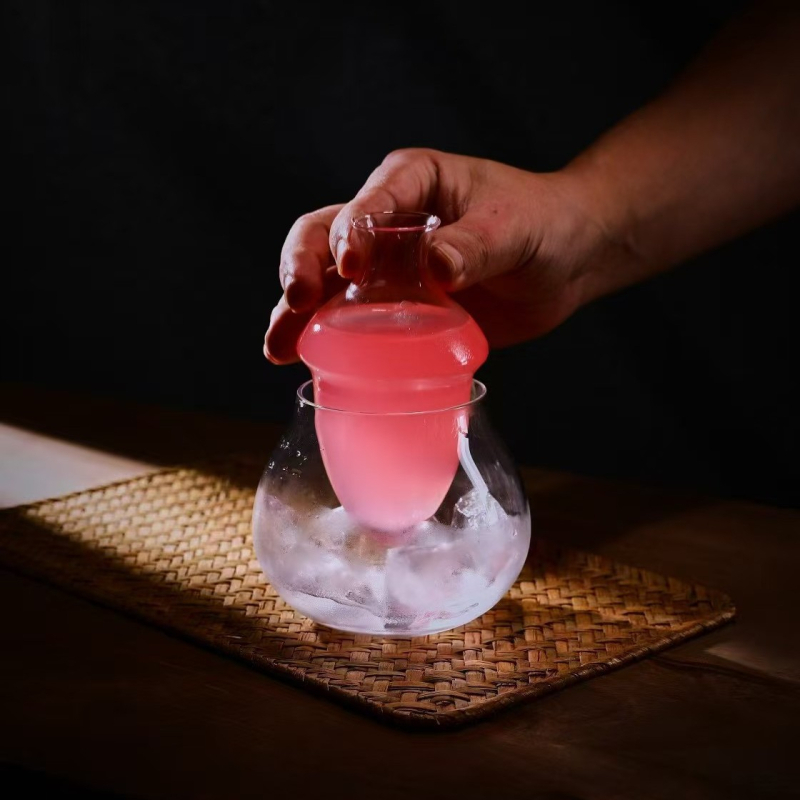 Încălzitor de băuturi în stil național, cristal fără plumb, recipient elegant pentru sake, 101–200 ml