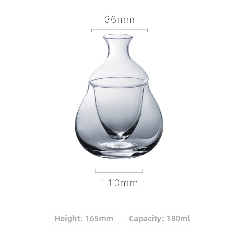 Încălzitor de băuturi în stil național, cristal fără plumb, recipient elegant pentru sake, 101–200 ml