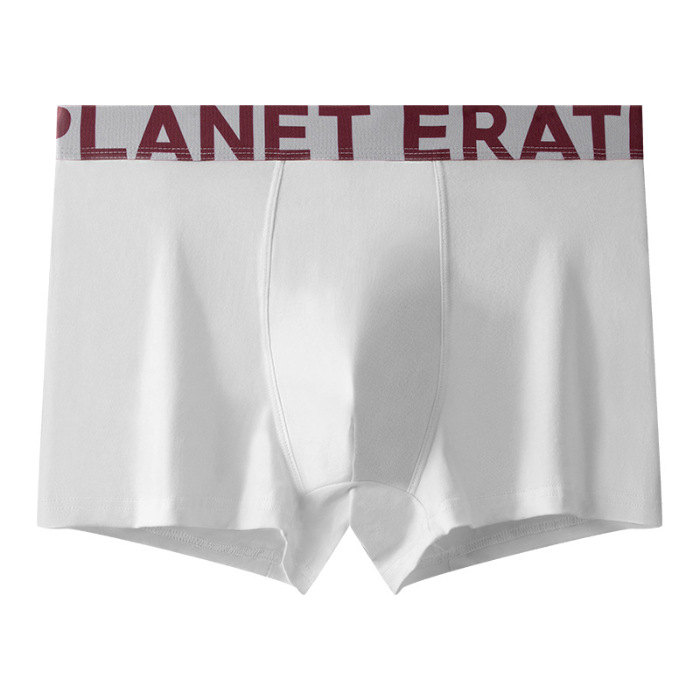 A-kategóriás combed cotton férfi alsónadrág antibakteriális zónával, nagy méret, laza szabású boxer briefs divatos mintával