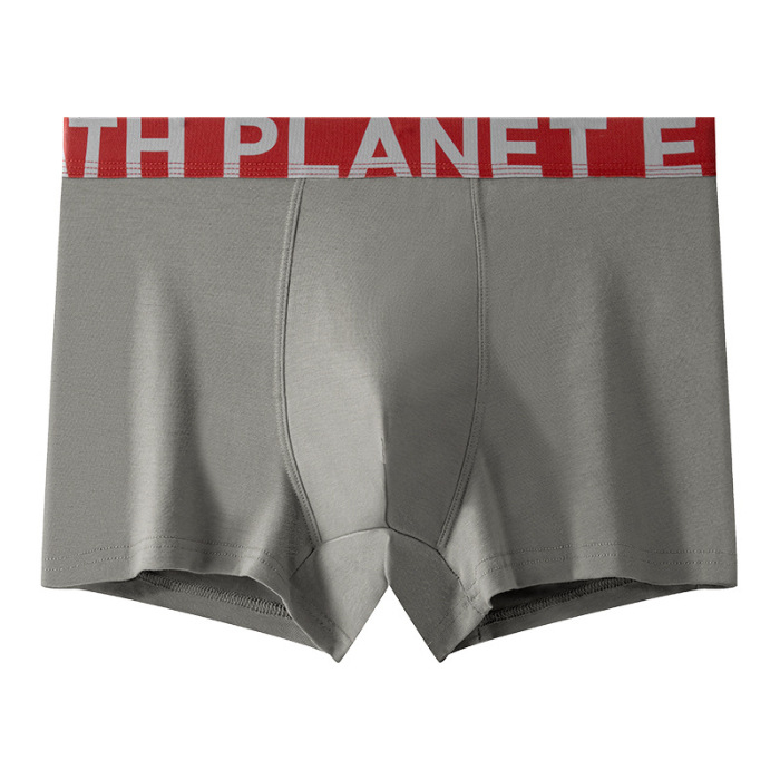 A-kategóriás combed cotton férfi alsónadrág antibakteriális zónával, nagy méret, laza szabású boxer briefs divatos mintával
