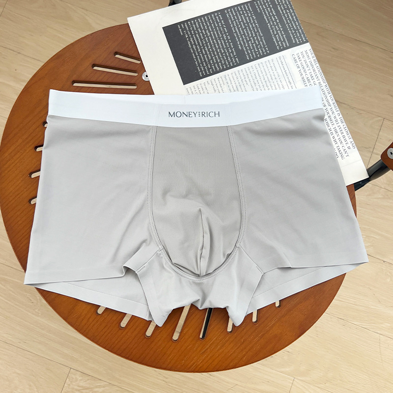 Premium muške bokserice s osvježavajućim Ice Silk osjećajem, prozračne i brzo sušeće, antibakterijski ulošak, jednobojne