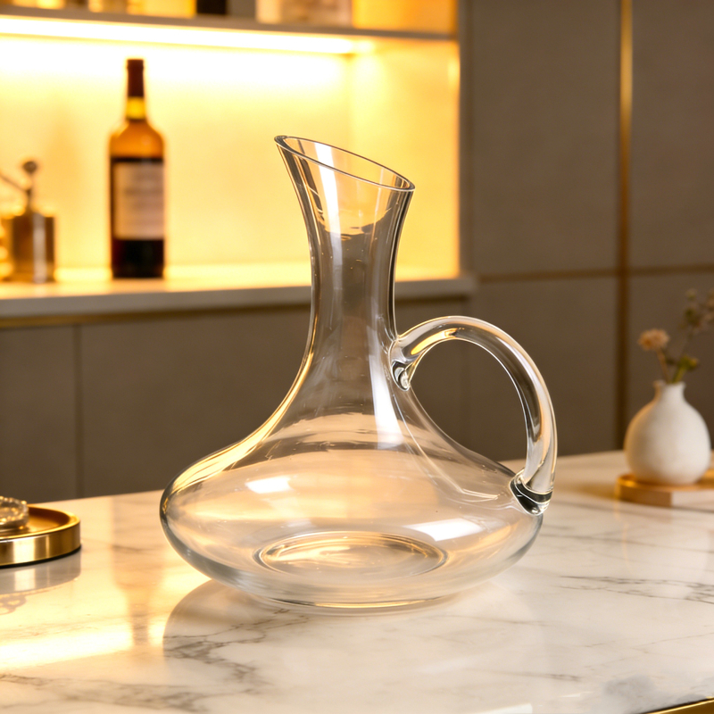 Decantor de vin în stil luxos, dozator personalizat, recipient din sticlă cu capacitate mare, set în stil european