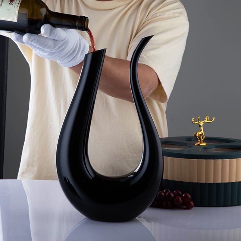 Set de pahare negre pentru vin, stil european, pahare din sticlă înalte pentru uz casnic