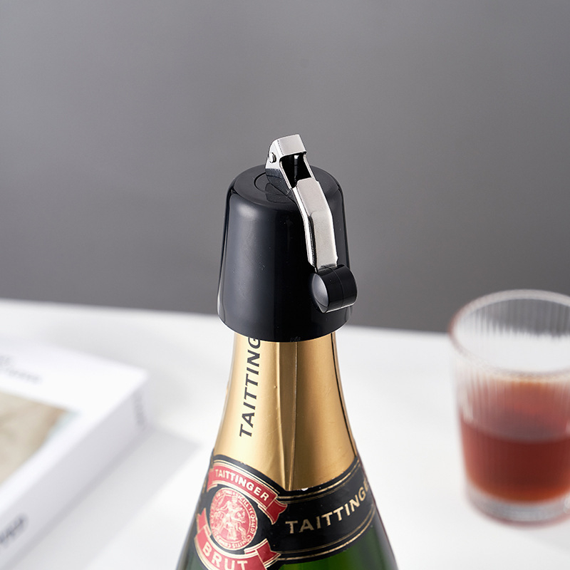 Stopper de vin cu apăsare pentru sticle de vin și șampanie