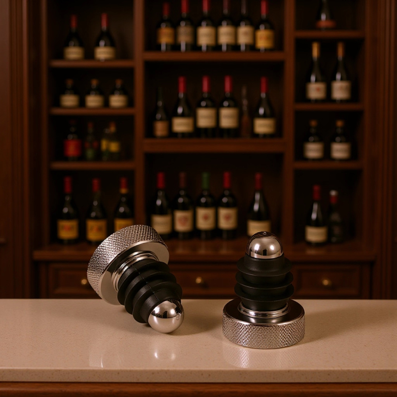 Dop pentru sticlă de vin din aliaj de zinc, etanșare prin apăsare, etanș la scurgeri, design simplu universal