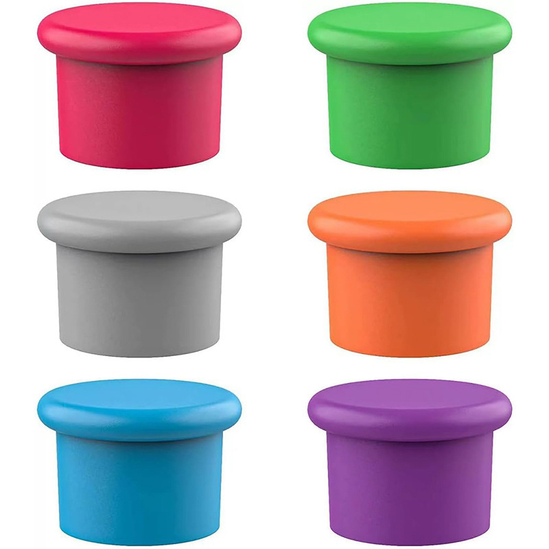 Stopper din silicon pentru vin, capac rotund din silicon pentru sticle, dop din sticlă, etanșare din silicon moale