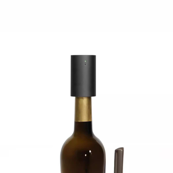 Dop pentru sticla de vin, cu încărcare USB, vacuum automat, din oțel inoxidabil, conservare a vinului