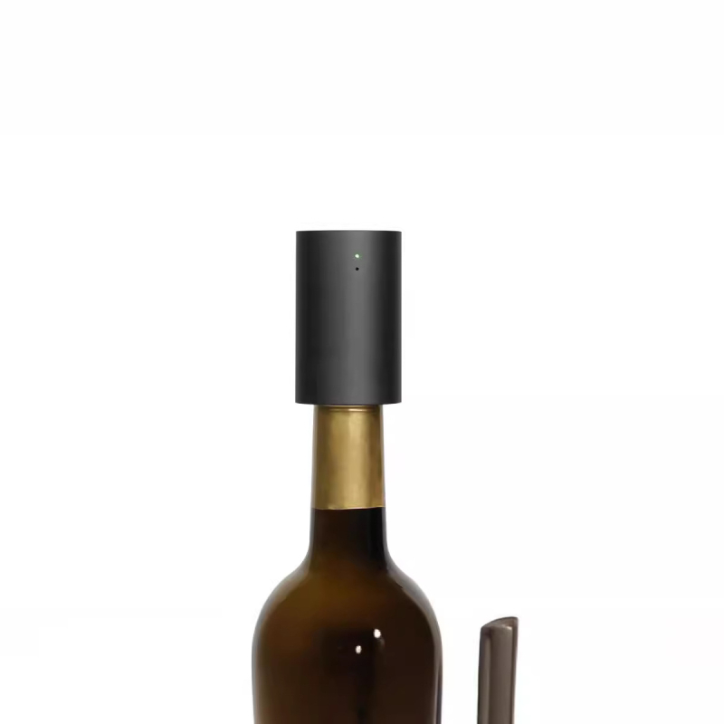 Dop pentru sticla de vin, cu încărcare USB, vacuum automat, din oțel inoxidabil, conservare a vinului