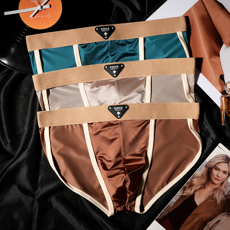 Nove lagane luksuzne satenske muške gaćice, tanke, prozračne, hlađenje Ice Silk za ljeto