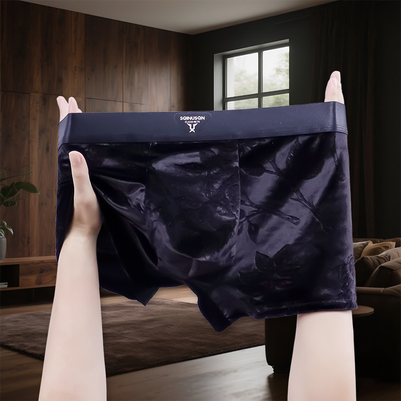 Muške velur boxerice, luksuzne, antibakterijske, prozračne