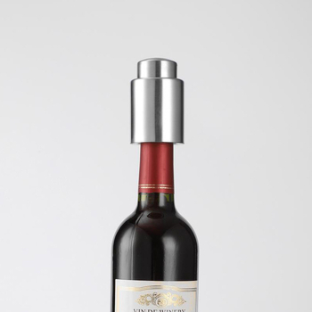 Stop de vin din oțel inoxidabil, cu apăsare, etanșare în vid pentru conservarea vinului roșu