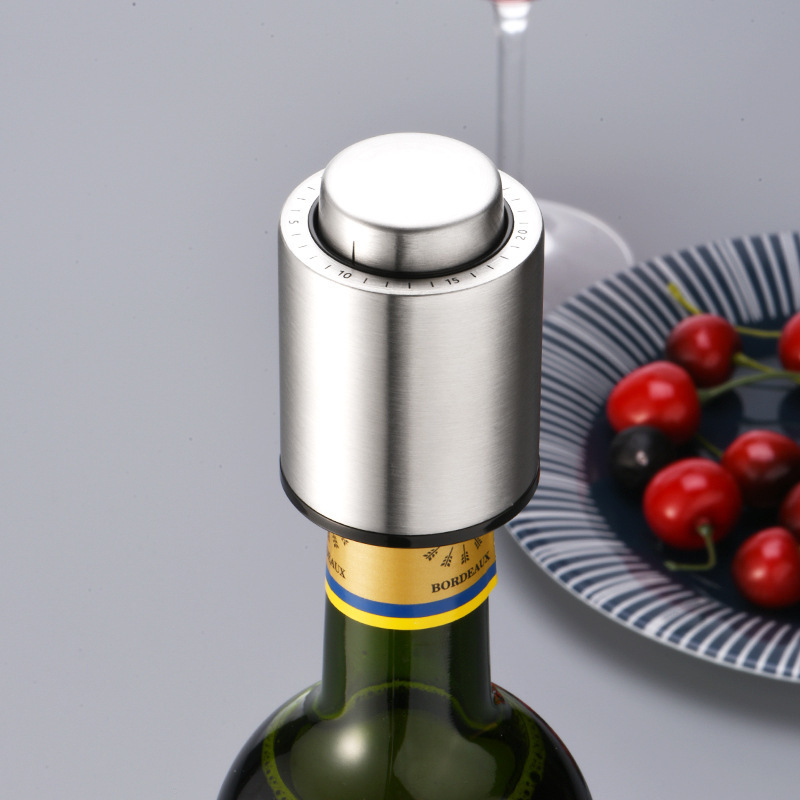 Stopper de vin cu vid pentru uz casnic, dop de sigilare a sticlei de vin cu scară de măsurare