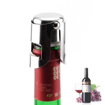 Stopper din oțel inoxidabil cu gât scurt pentru șampanie, dop metalic pentru vin spumant, dop pliabil pentru vin