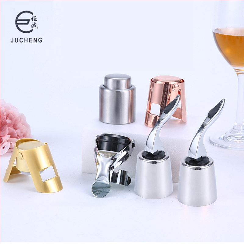 Dop pentru șampanie și vin roșu din oțel inoxidabil – accesoriu metalic creativ pentru vin