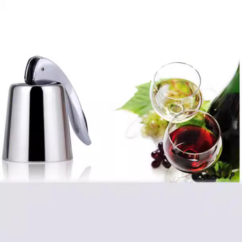 Stopper pentru sticla de vin din oțel inoxidabil, corp gros