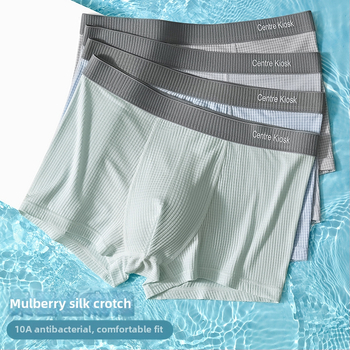 Bezšivne gaćice za tinejdžerske dječake, Lyocell i Mulberry Silk Ice Silk, prozračne i brzo se suše