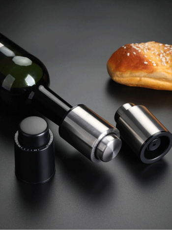 Dop de vin din oțel inoxidabil cu silicon pentru sigilare vacuum și conservarea vinului roșu