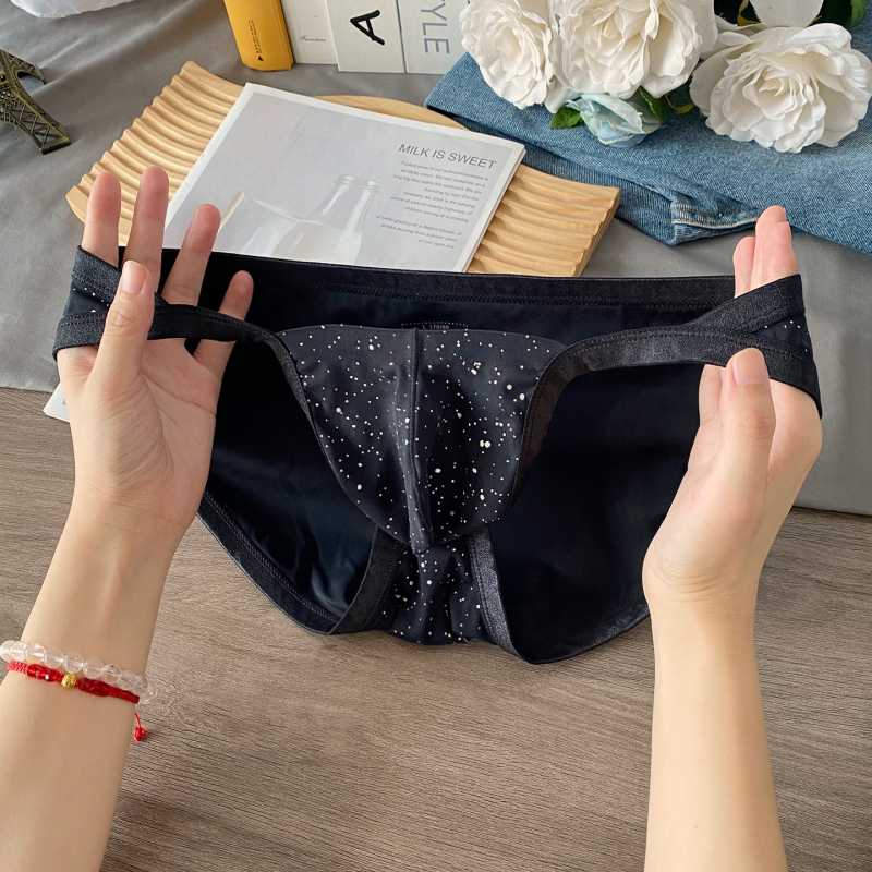 Novo muško donje rublje: ultra-nizak struk, dišni bikini briefs sa šljokicama