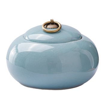 Recipient ceramic mini pentru ceai cu capac etanș, recipient portabil pentru pulberi parfumate și unguent, ambalaj gol de ceai verde, gata pentru logo