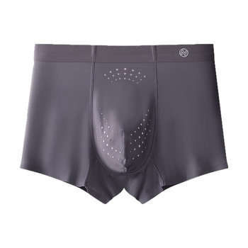 Férfi boxer, nylon Ice Silk anyagból, antibakteriális, középmagas derekú, egyszínű, nagy méret