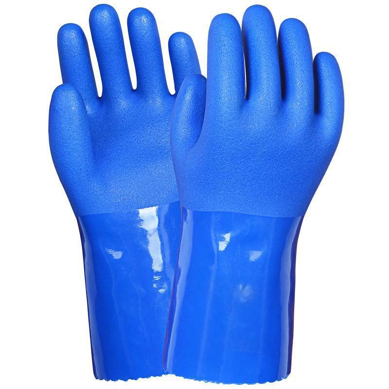 Mănuși roșii cu imersiune completă TPR, anti-chimice, anti-coliziune, rezistente la ulei, PVC impermeabile, mănuși de protecție rezistente la uzură