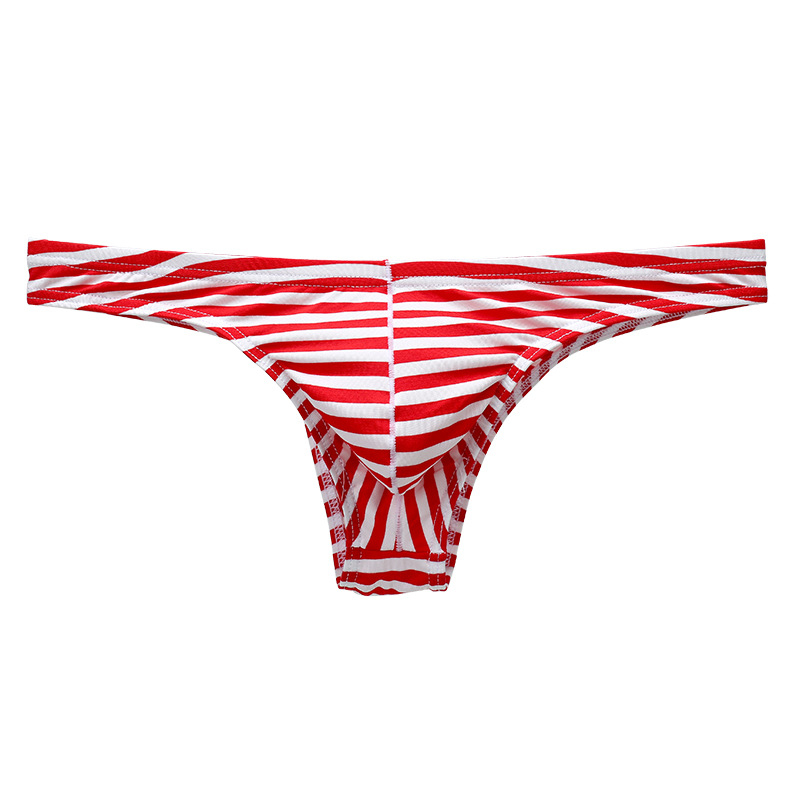 Muške bikini gaćice s niskim strukom, prugaste, prozračne i udobne.