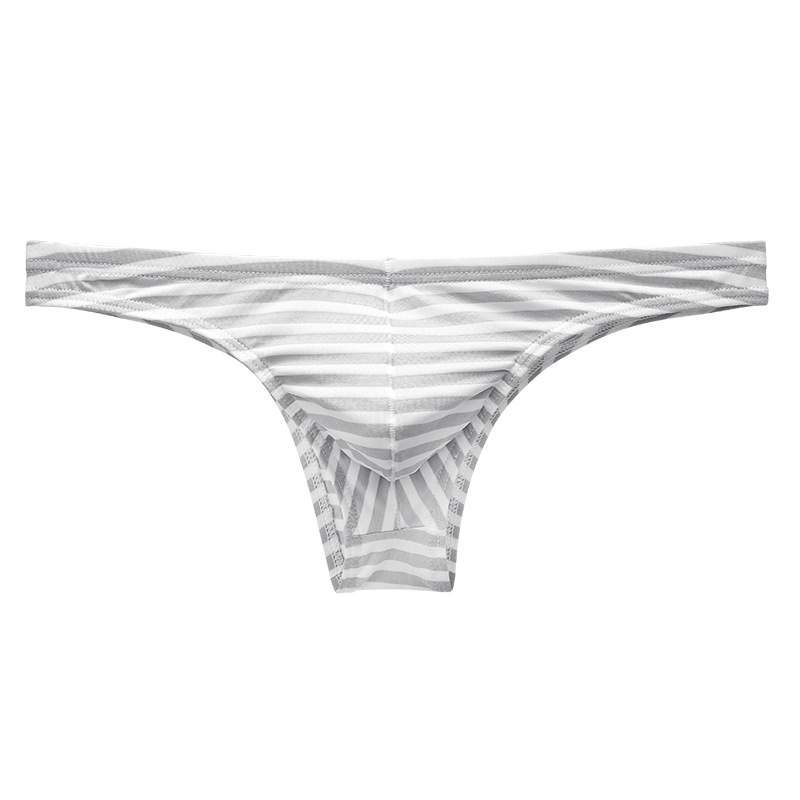 Muške bikini gaćice s niskim strukom, prugaste, prozračne i udobne.