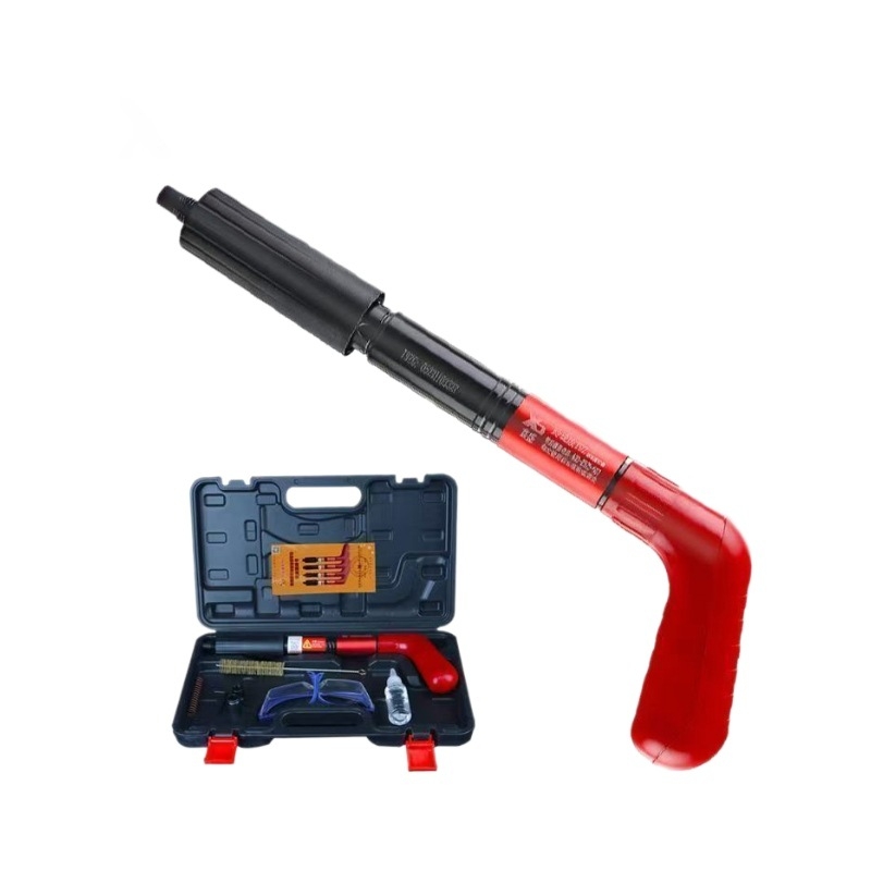 Pistol cuie pneumatic pentru canale de cablu la tavane, montaj de monitorizare HVAC — pistol cuie din beton cu silențiu